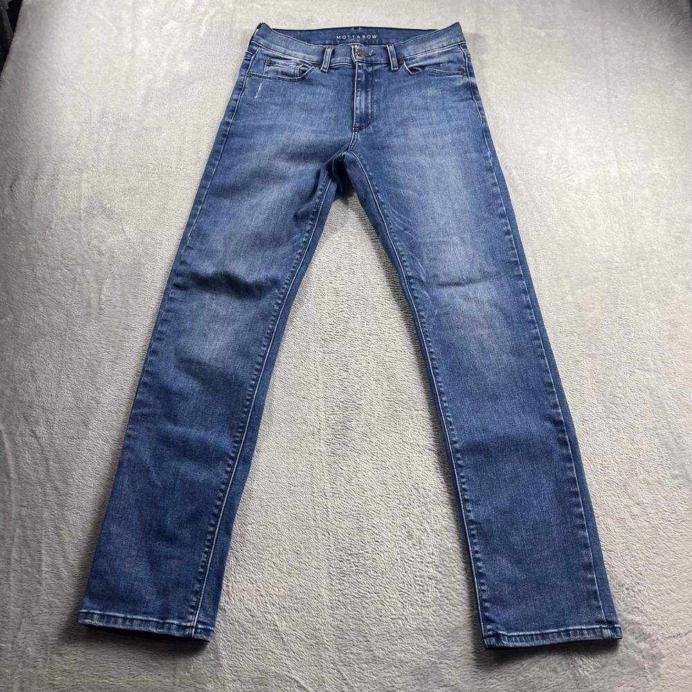 Mott & Bow Slim Fit Jeans Mens 29x30 Medium Wash Blue Stretch Denim